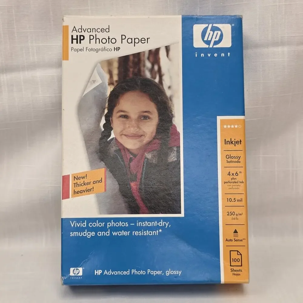 Lot of 3 HP Glossy Inkjet Photo Paper Packs 4x6 5x7 Mostly Full Open Boxes